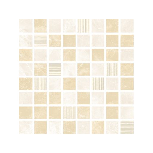 Marble Cream Gleam Mosaic _17,4x17,4 csempe