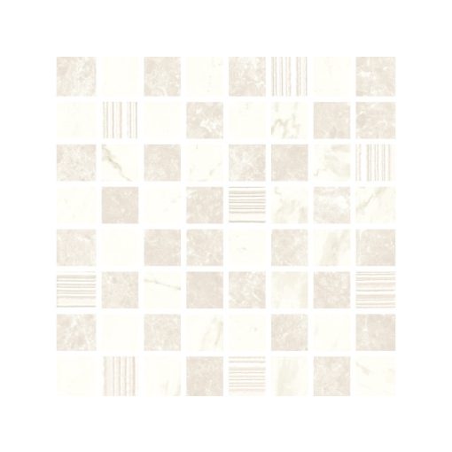 Marble White Gleam Mosaic Shine_17,4x17,4 csempe
