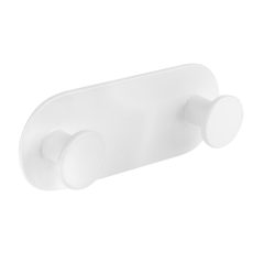   LAVEO MIRI dupla akasztó (40x107x20 mm) fehér, rögzítő csavarral és ragasztóval
