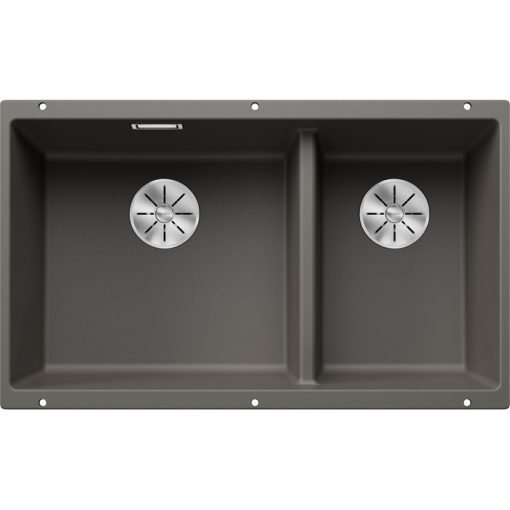 BLANCO SUBLINE 430/270-U VULKÁNSZÜRKE MOSOGATÓ 725X400